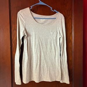 Women’s Small Beige Long Sleeve Top